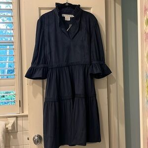 NWT Navy suede dress
